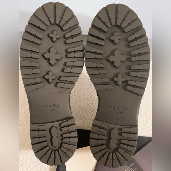 PRADA Women’s Double Chocolate Leather Loafers - Picture 12 of 15